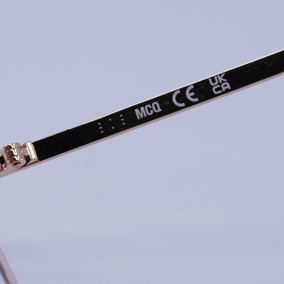 McQ by Alexander McQueen MQ0318O 003 Eyeglasses Gold 52mm Square Frame - Picture 6 of 10